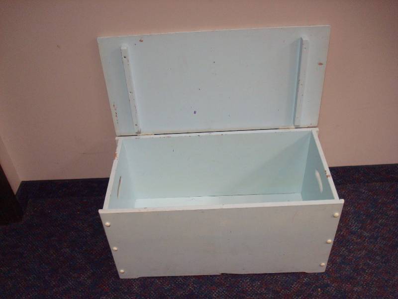Wood Storage Box, Used, Shows Wear, Has Marks...