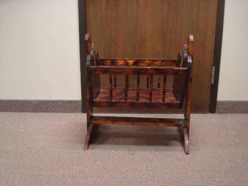 Wood Swinging Toy Baby Crib...