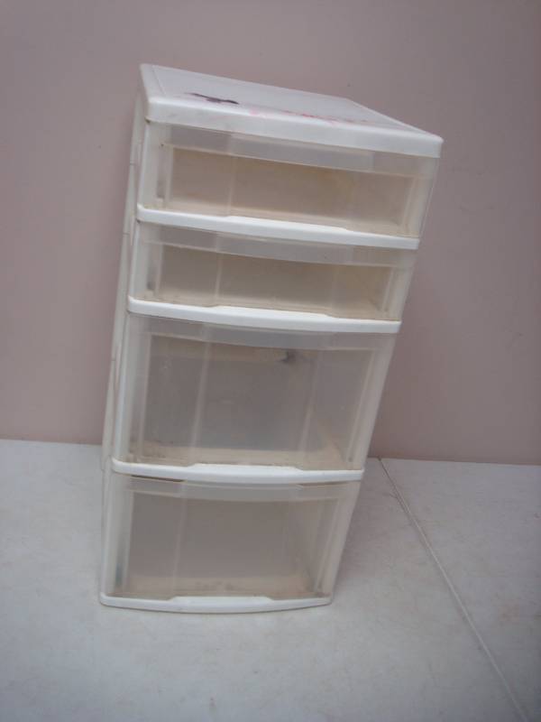 White Plastic Storage Drawer Bin, Needs Wipe ...