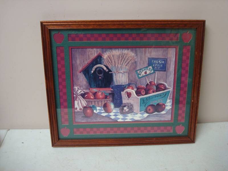 Framed Apple Art Picture...