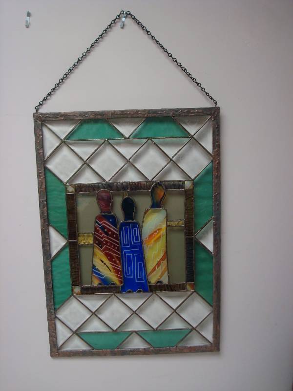 Very Nice Stained Glass Hanging Picture Windo...