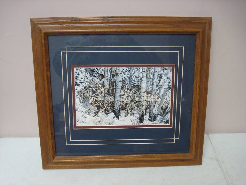 Framed Native American Horse Picture...