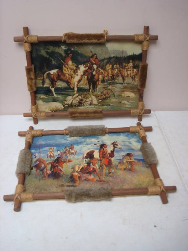 Pair Of Native American Art Pictures...