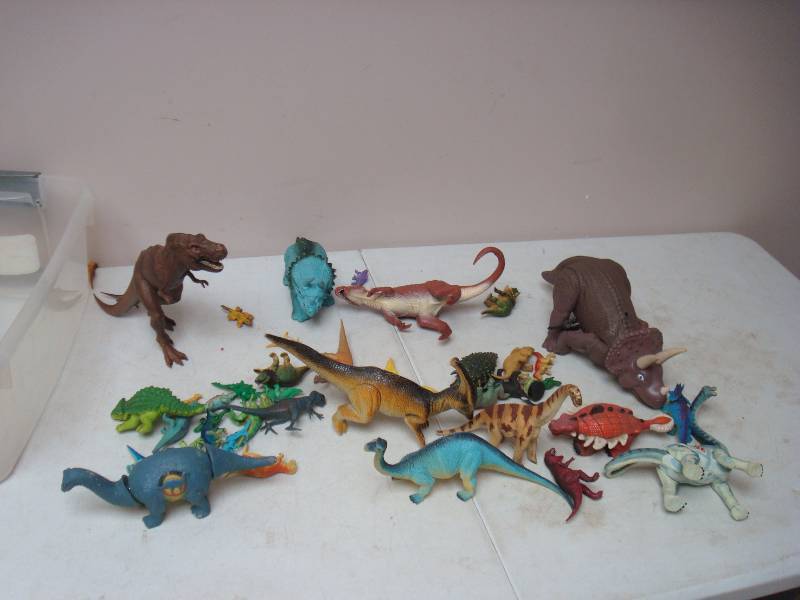 Bin With Some Toy Dinosaurs&nbsp...