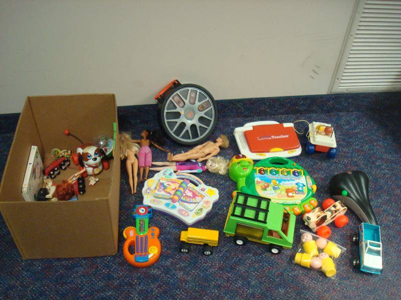 Box With A Mix Lot Of Toys, Some Fisher Price...
