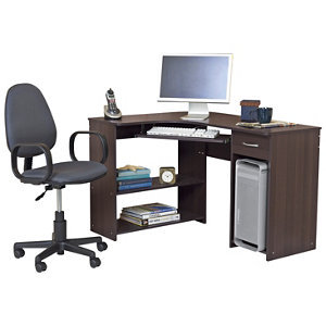 lot 37 image: Alcove Corner Computer Desk - Espresso