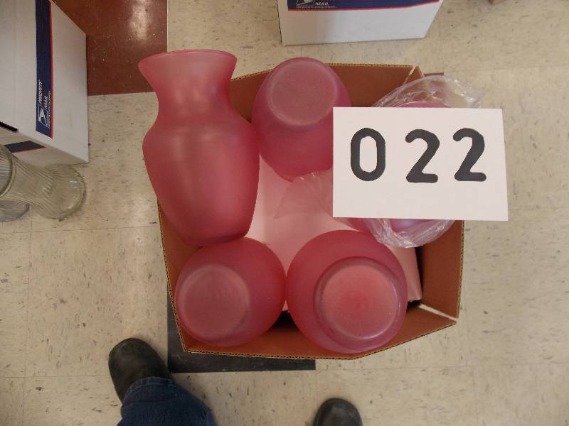 PINK VASES 16 PCS