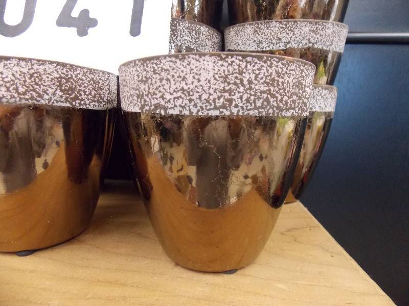4 TALL 4 12 OPENING BRONZE CERAMIC CONTAINERS 11 PCS