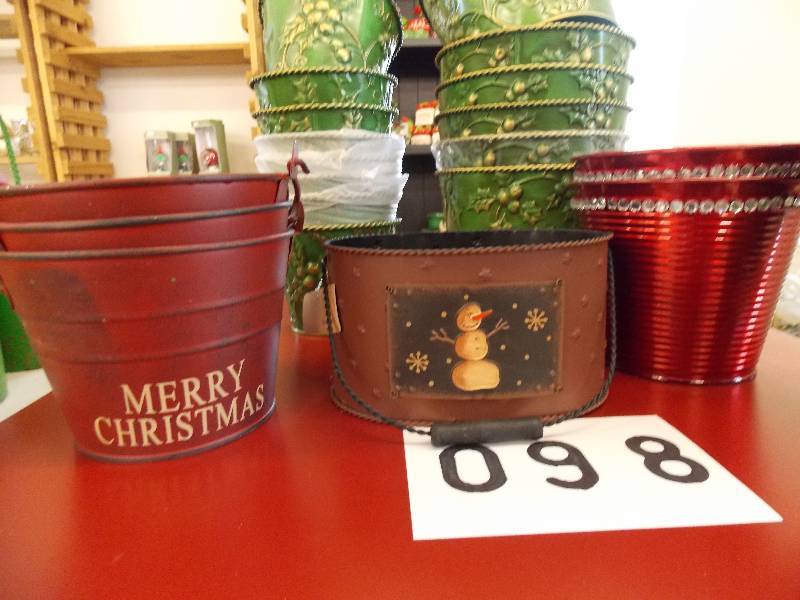 CHRISTMAS POT COVERS AND CONTAINERS
