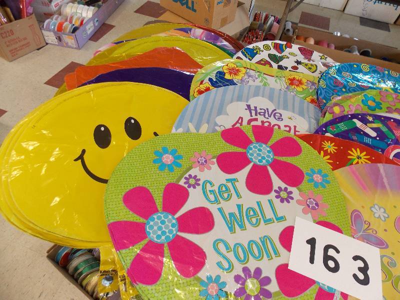 BALLOONS GET WELL, HAVE A GREAT DAY, SMILEY,BLANK, HAPPY ANNIVERSARY