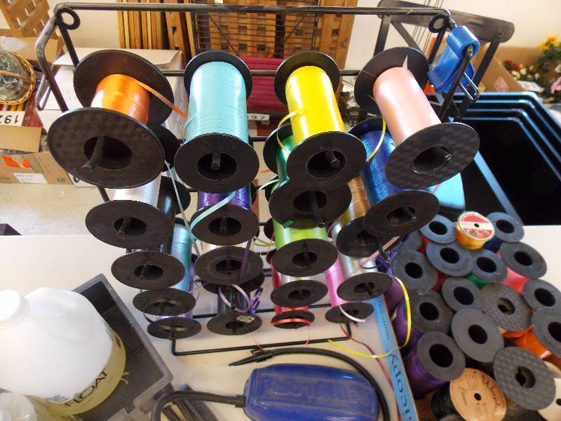 CURLING RIBBON, NEW HI FLOAT AND  REFILL, CURLING RIBBON RACK AND SPORT BALLOONS