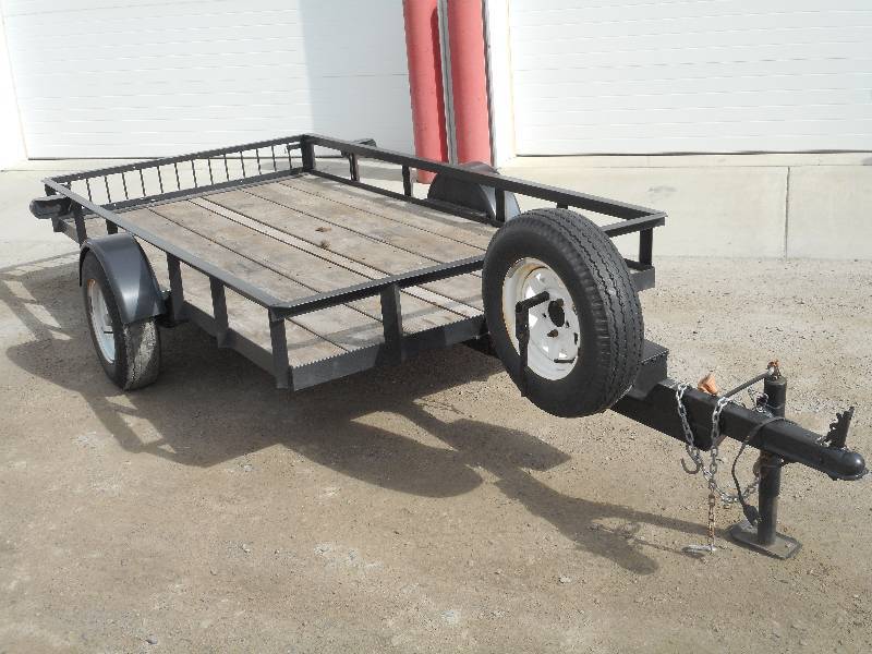 lot 1 image: 2015 Homemade Single Axle 5x10 Utility Trailer