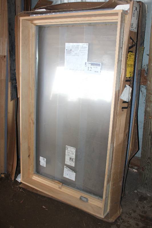 Lot of (2) Vinyl Clad Wood Frame Dual Pane Low E Glazing Casement