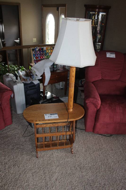 Lamp Table Magazine Rack