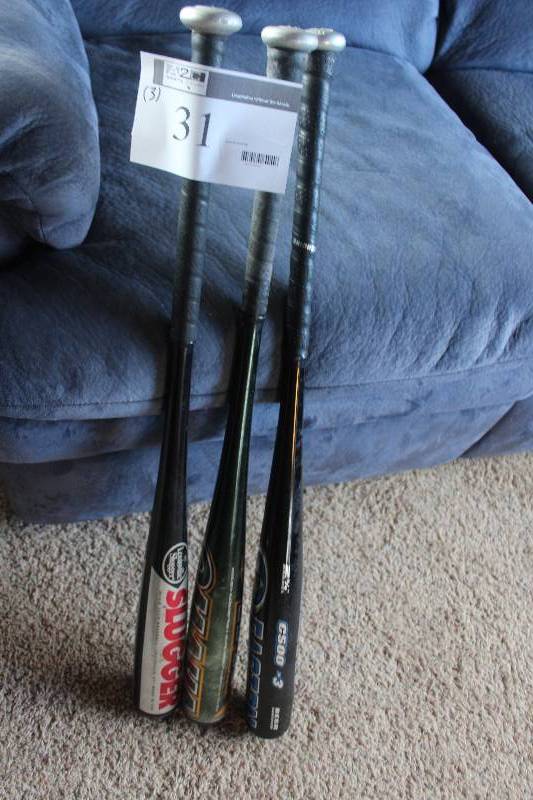 Lot of (3) Aluminum Baseball Bats