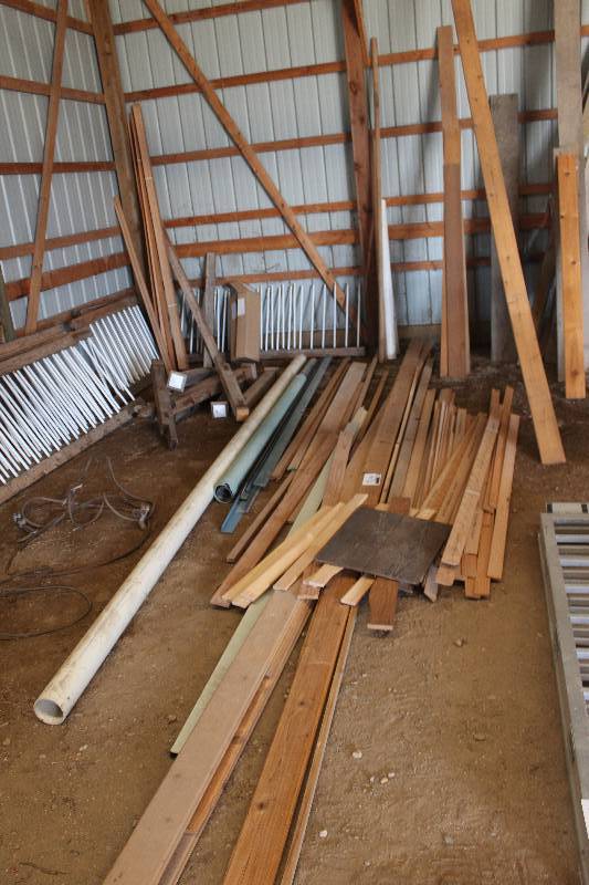 Lot of Remaining Wood Including Rails Posts