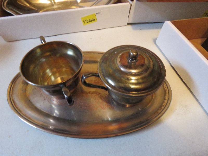 lot 200 image: Silver plated lot