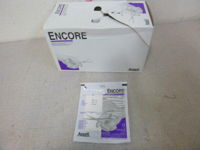 lot 133 image: Box of Encore Powder Free Latex Surgical Gloves