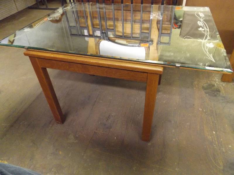 Side Table and Etched Mirror