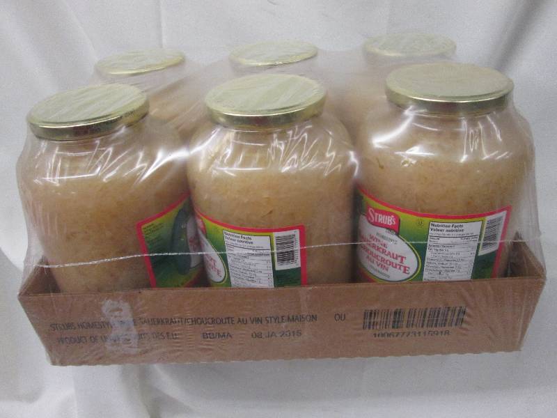 Case of 6- 2 L Strubs Wine Sauerkra...