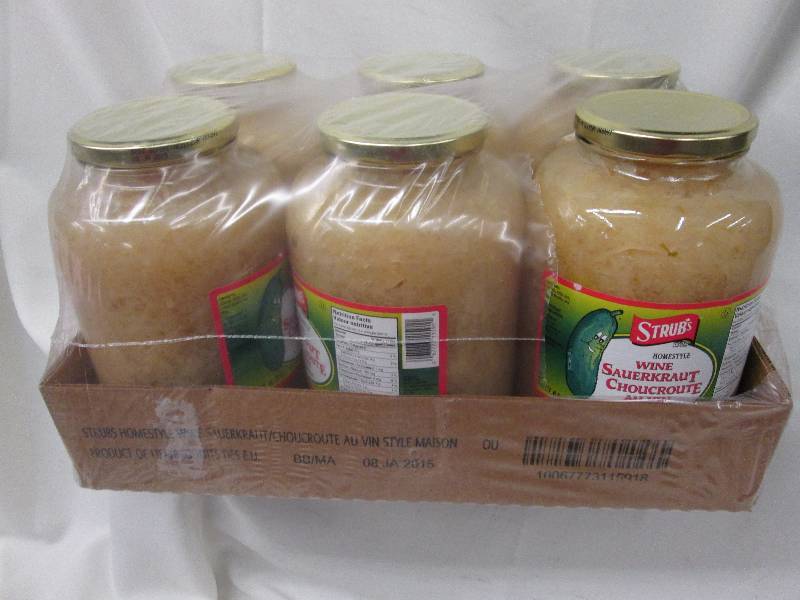Case of 6- 2 L Strubs Wine Sauerkra...
