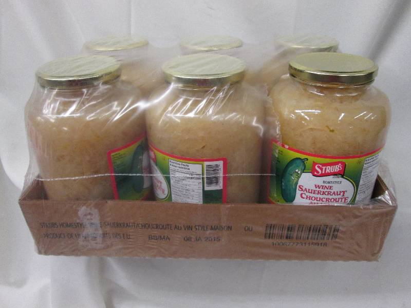 Case of 6- 2 L Strubs Wine Sauerkra...