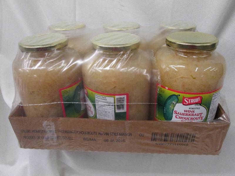 Case of 6- 2 L Strubs Wine Sauerkra...