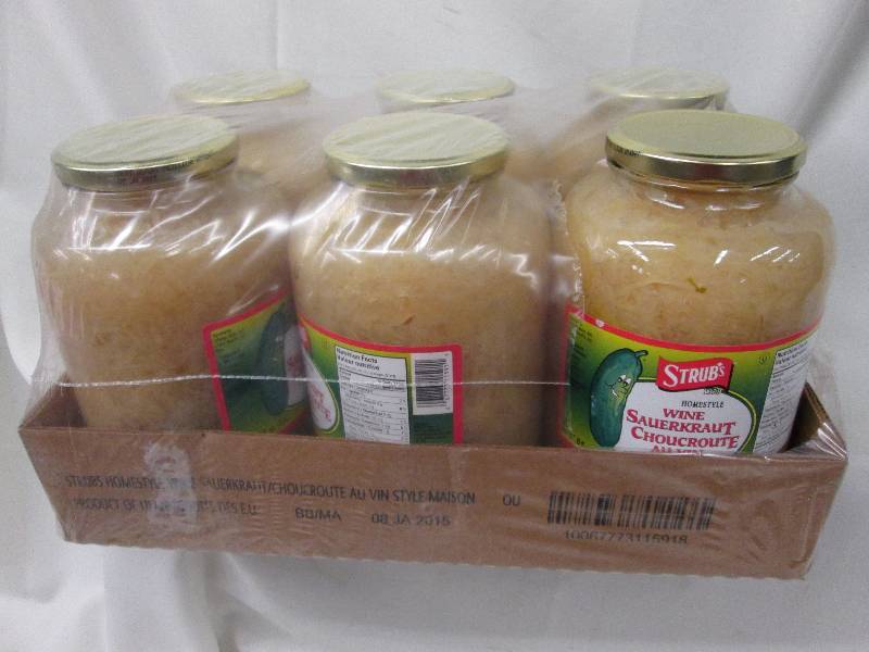Case of 6- 2 L Strubs Wine Sauerkra...