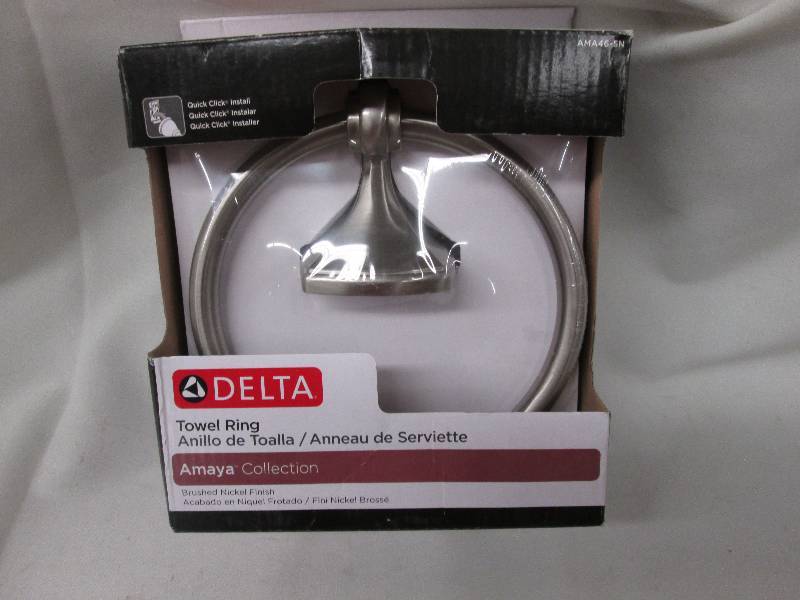 Delta brushed nickel towel ring...