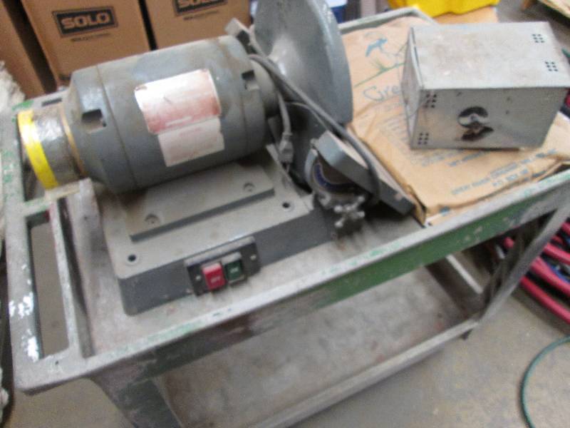 Enco Belt Sander Grinder on cart...