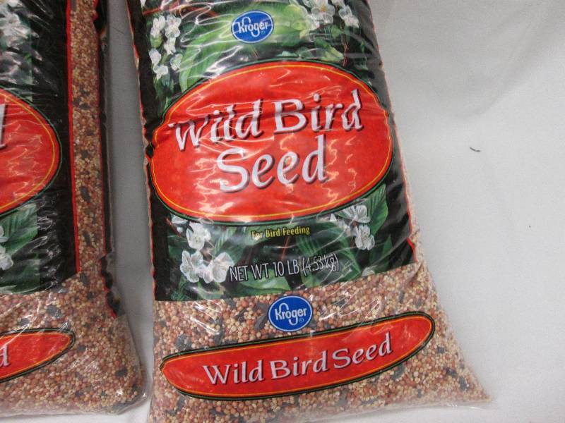 Lot of 2 Kroger Wild Bird Seed 10 l... Packing, Planters, Snacks