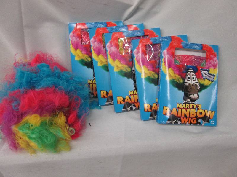 Lot of 5 Martys Rainbow Wigs...