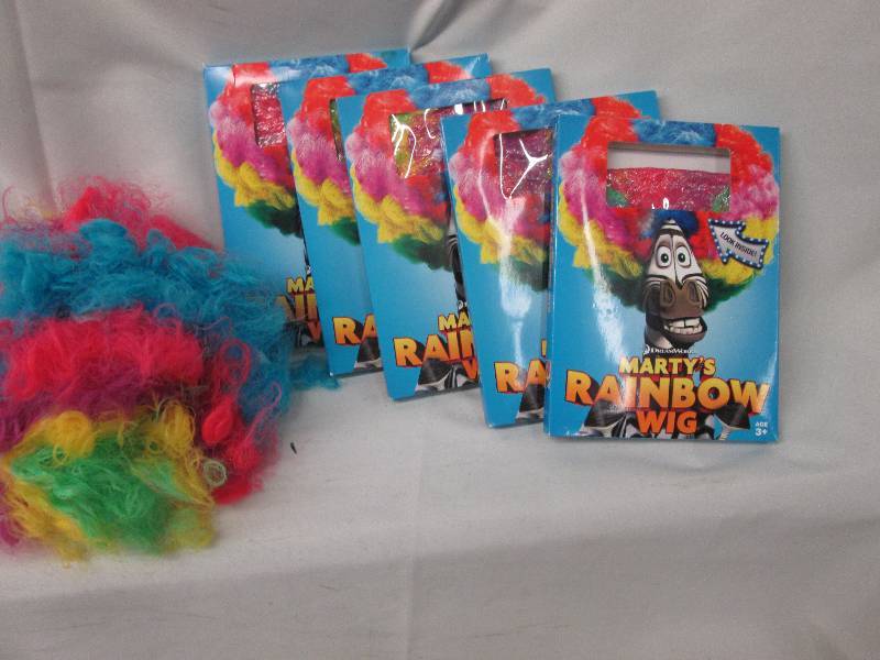 Lot of 5 Martys Rainbow Wigs...