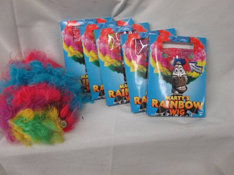 Lot of 5 Martys Rainbow Wigs...