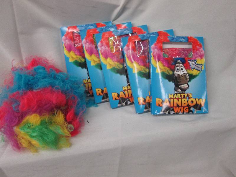 Lot of 5 Martys Rainbow Wigs...