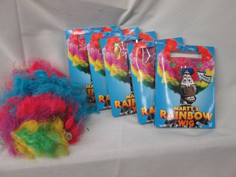 Lot of 5 Martys Rainbow Wigs...