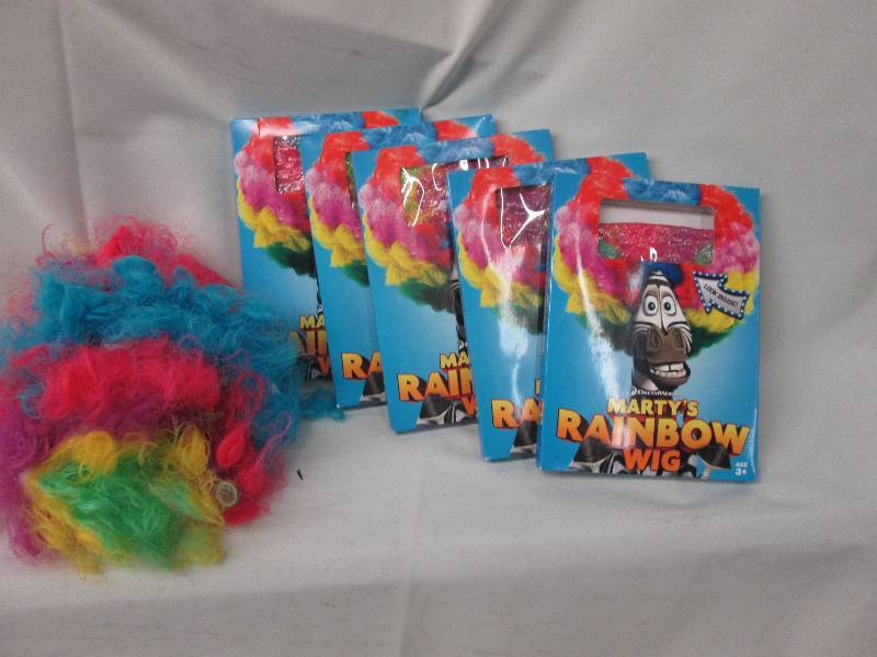 Lot of 5 Martys Rainbow Wigs...