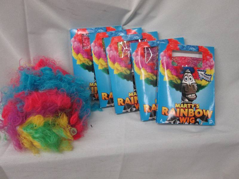 Lot of 5 Martys Rainbow Wigs...