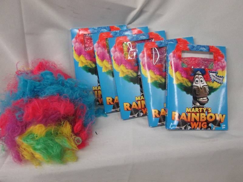Lot of 5 Martys Rainbow Wigs...