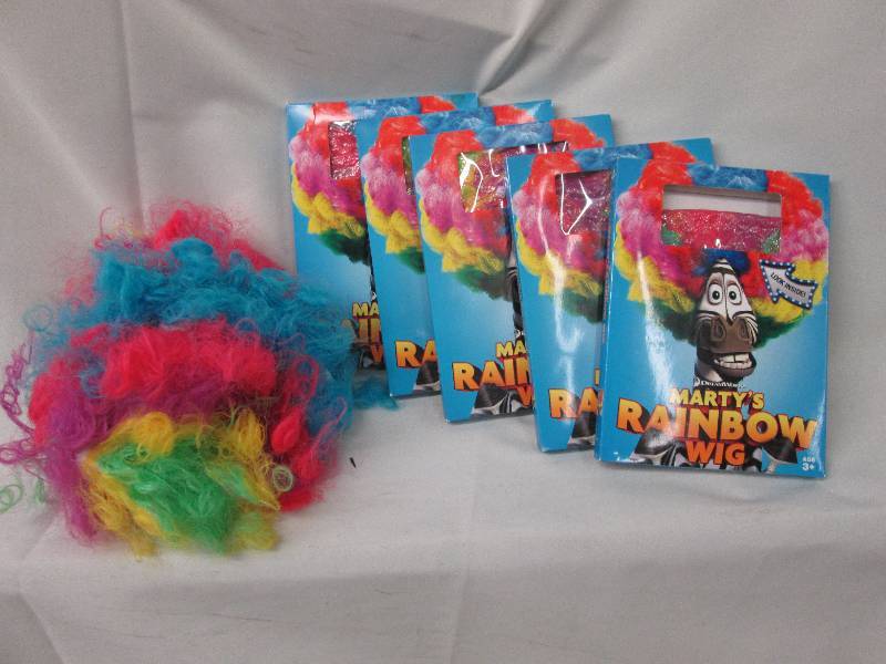 Lot of 5 Martys Rainbow Wigs...