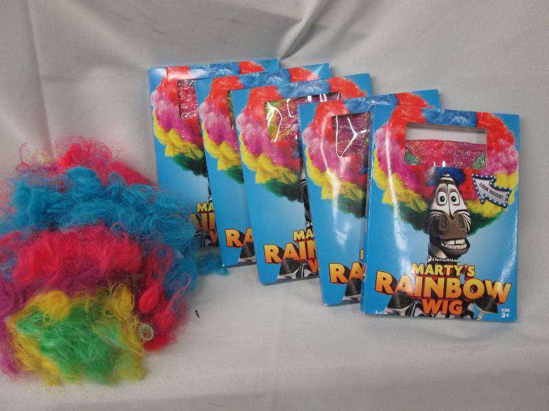 Lot of 5 Martys Rainbow Wigs...