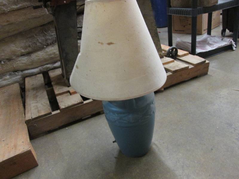 Blue lamp...