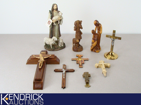 Lot of Religious Figurines, and Crucifixes
