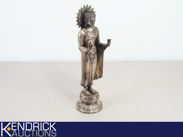 Antique Silver Metal AsianIndia Type Sculpture