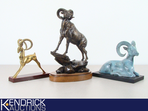 3 Ram Figurines