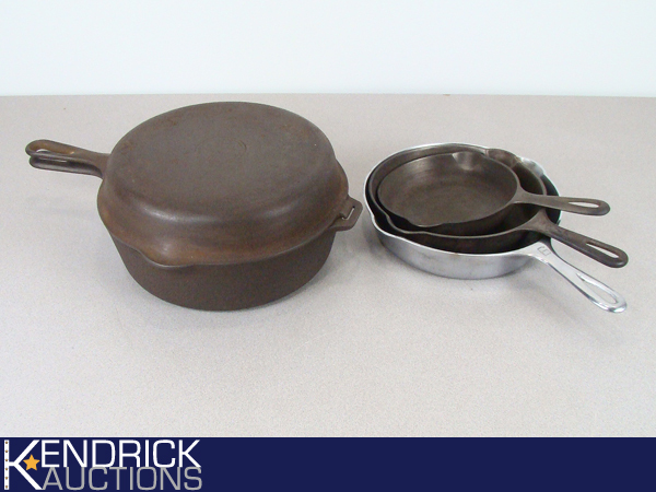 Lot of 5 Griswold Cast Iron Pans