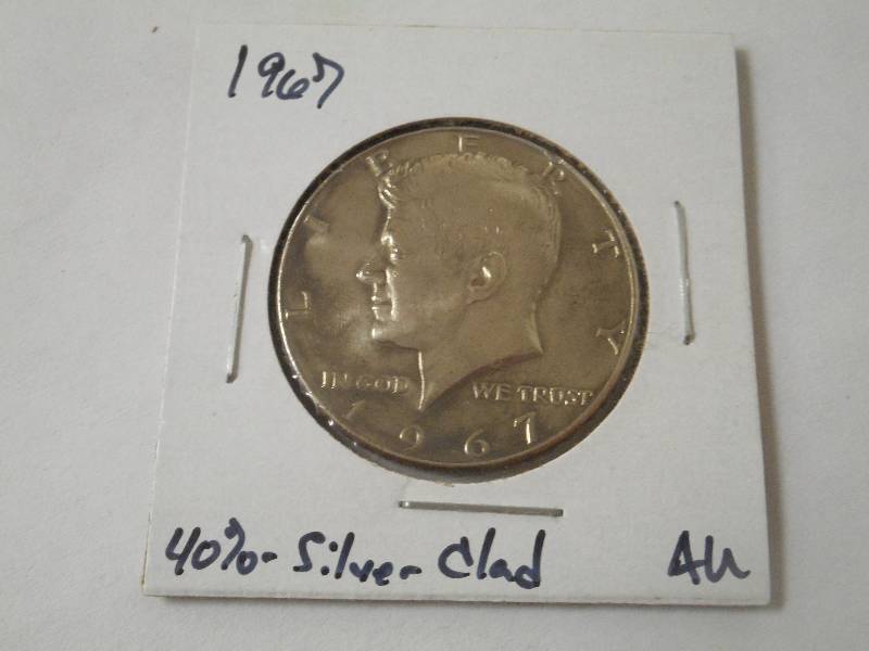 1967 Kennedy Half Dollar, 40% Silve...