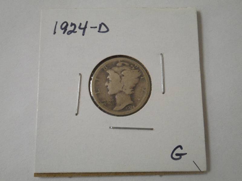 1924-D Mercury Head Silver Dime, Go...
