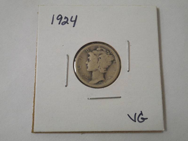1924 Mercury Head Silver Dime, Very...