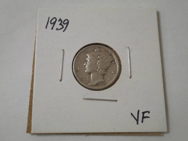 1939 Mercury Head Silver Dime, Very...
